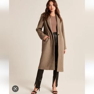 Abercrombie Wool-Blend Double Cloth Coat. XSPetite